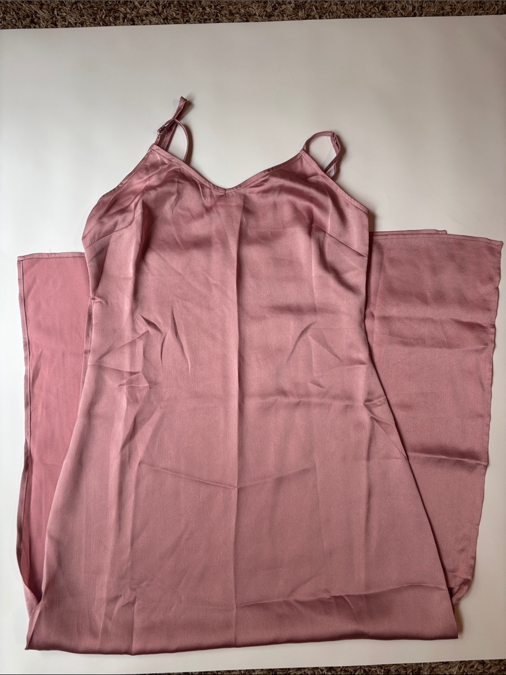 Pink Lily Dusty Mauve Satin Slip Dress